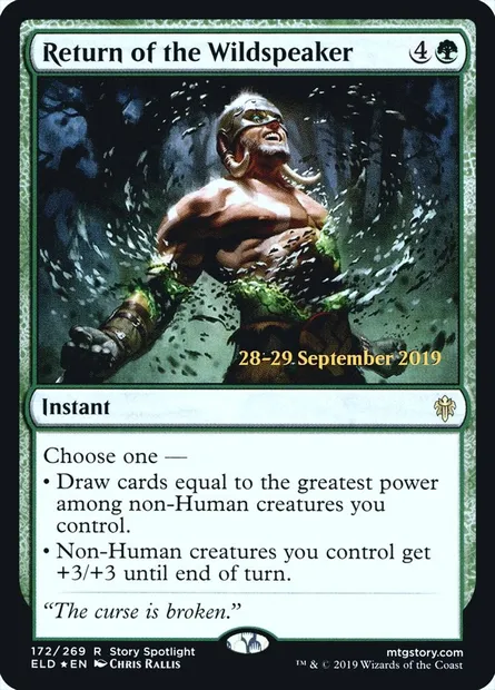 Retour du Languebestion, carte Magic PELD 172s — extension Throne of Eldraine Promos