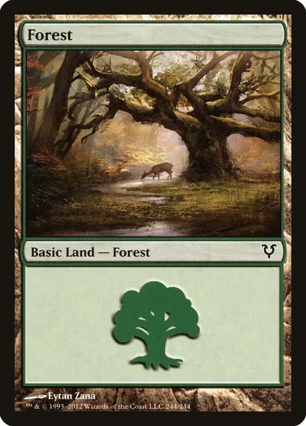 Forest, Magic card AVR 244 — Avacyn Restored set