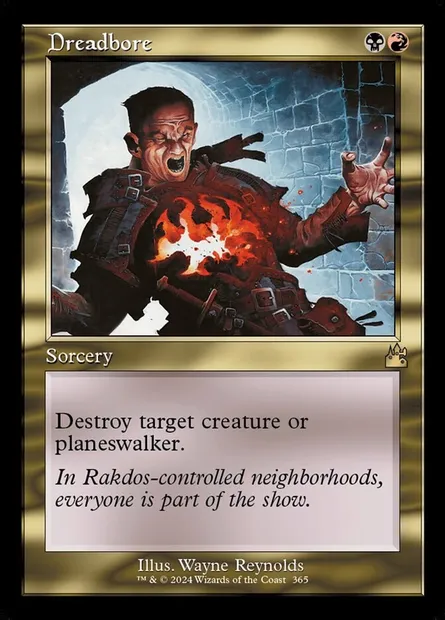 Dreadbore, Magic card RVR 365 — Ravnica Remastered set