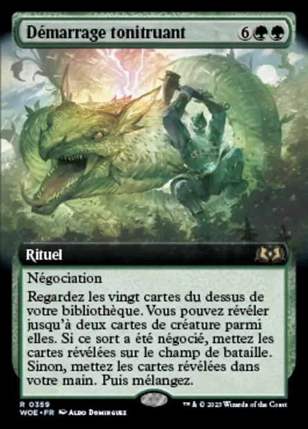 Démarrage tonitruant, carte Magic WOE 359 — extension Wilds of Eldraine