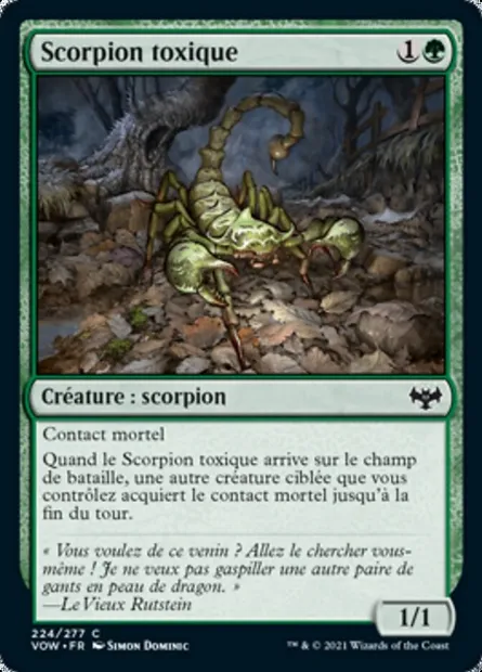 Scorpion toxique, carte Magic VOW 224 — extension Innistrad : noce écarlate