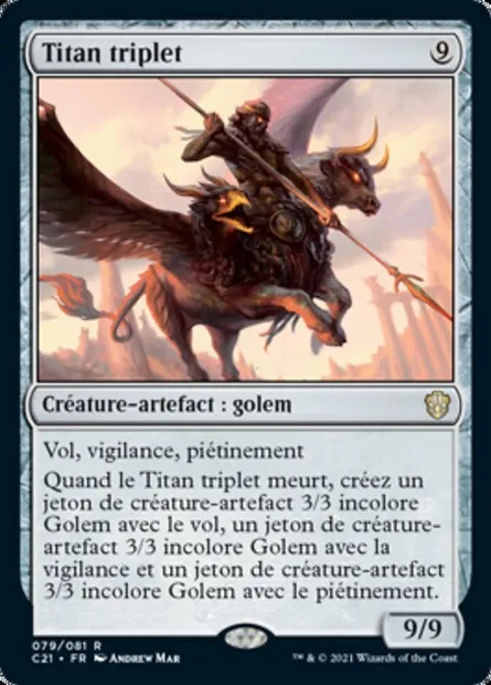 Titan triplet, carte Magic C21 79 — extension Commander 2021