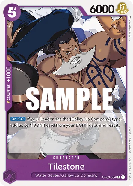 Tilestone, carte One Piece OP03-064 — extension PILLARS OF STRENGTH