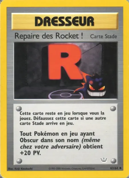 Repaire des Rocket !, carte Pokémon NR 63 — extension Neo Revelation