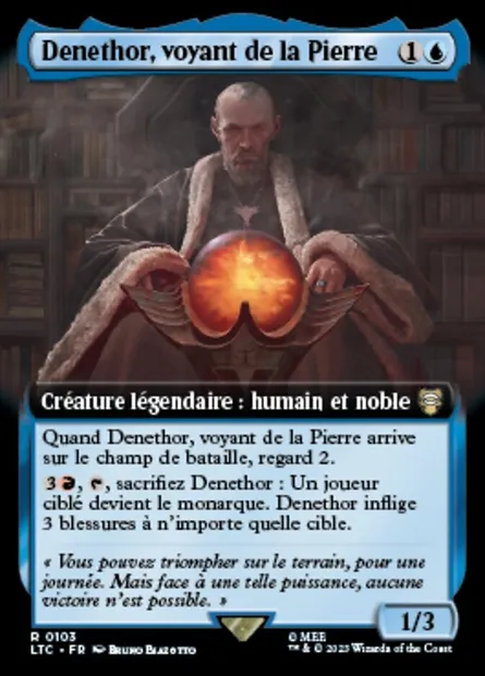 Denethor, voyant de la Pierre, carte Magic LTC 103 — extension Tales of Middle-earth Commander