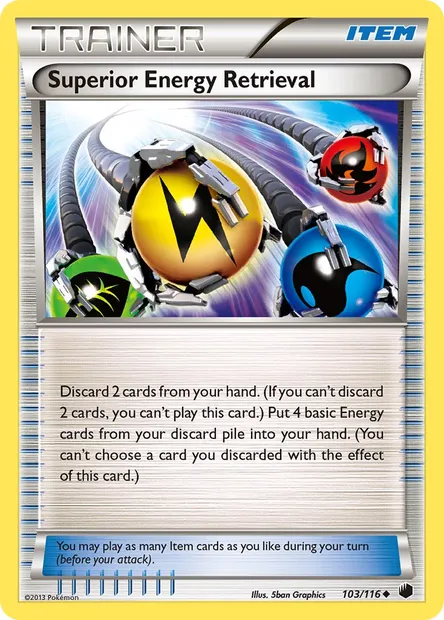 Superior Energy Retrieval, Pokémon card PLF 103 — Plasma Freeze set