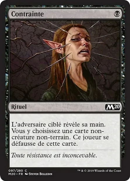 Contrainte, carte Magic M20 97 — extension Core Set 2020