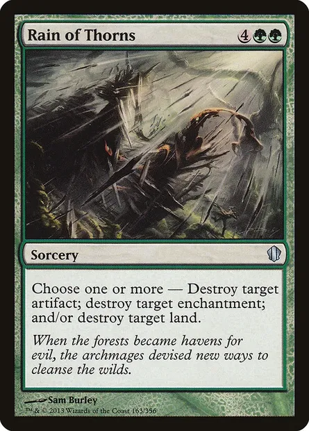 Rain of Thorns, Magic card C13 163 — Commander 2013 set