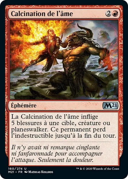 Calcination de l'âme, carte Magic M21 160 — extension Core Set 2021