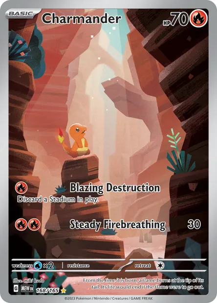 Charmander, Pokémon card MEW 168 — 151 set