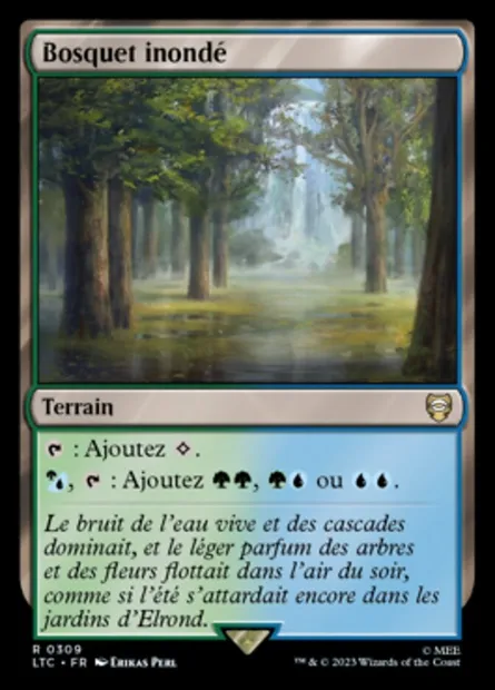 Bosquet inondé, carte Magic LTC 309 — extension Tales of Middle-earth Commander
