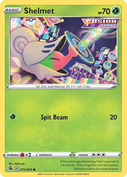 Shelmet, Pokémon card FST 13 — Fusion Strike set