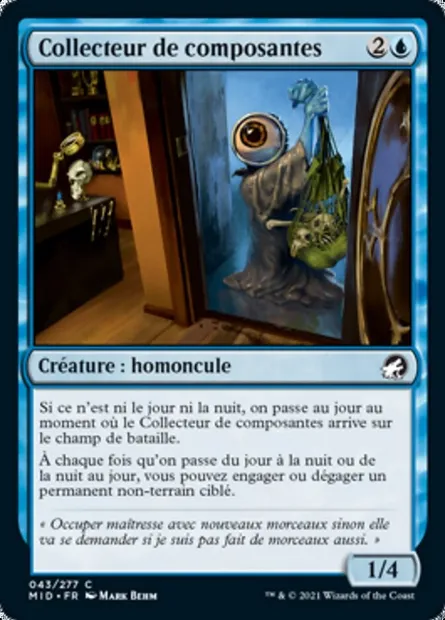Collecteur de composantes, carte Magic MID 43 — extension Innistrad : chasse de minuit