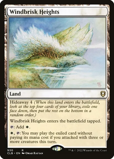 Windbrisk Heights, Magic card CLB 930 — Commander Legends: Battle for Baldur's Gate set