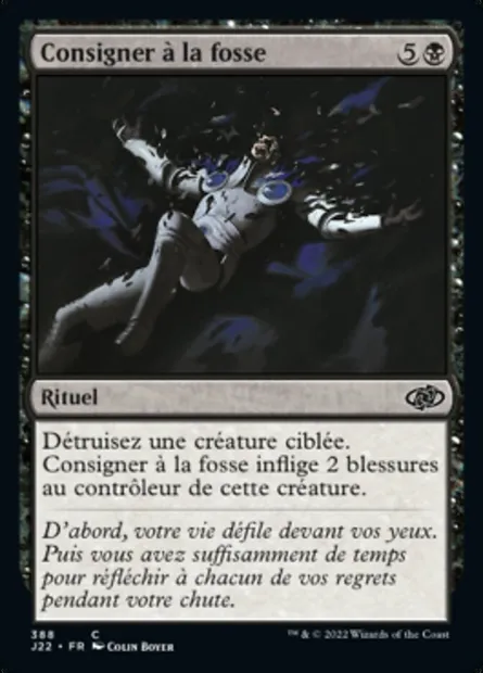 Consigner à la fosse, carte Magic J22 388 — extension Jumpstart 2022