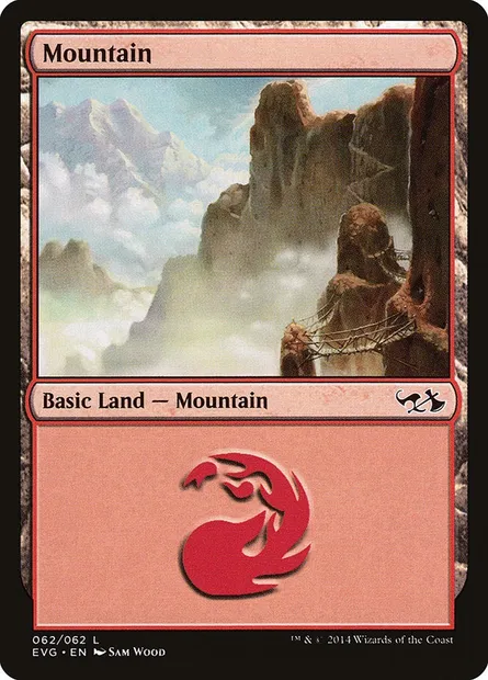 Montagne, carte Magic EVG 62 — extension Duel Decks Anthology: Elves vs. Goblins
