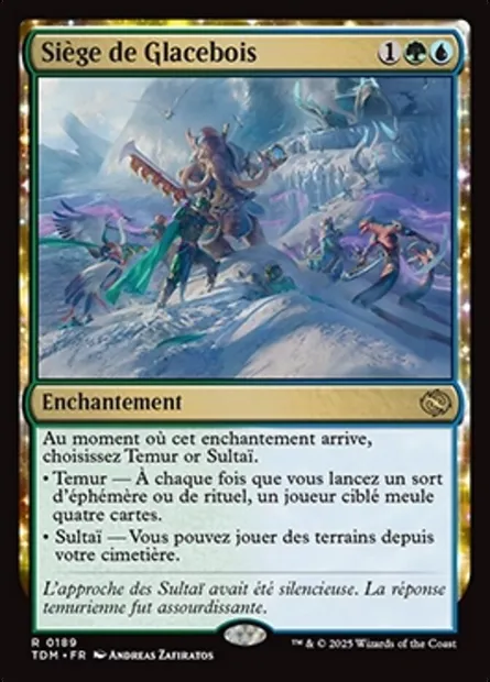 Siège de Glacebois, carte Magic TDM 189 — extension Tarkir: Dragonstorm