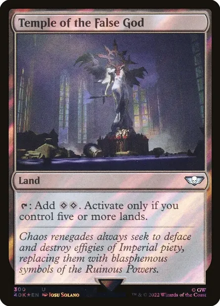 Temple of the False God, Magic card 40K 300★ — Warhammer 40,000 Commander set