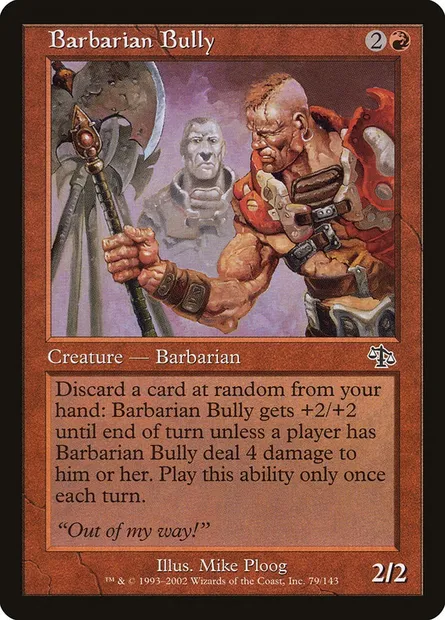 Barbare bravache, carte Magic JUD 79 — extension Jugement