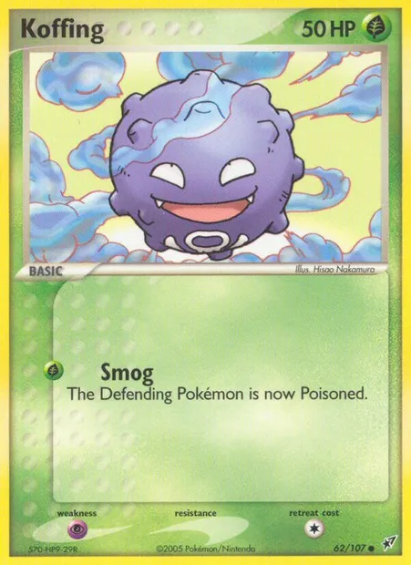 Koffing, Pokémon card DX 62 — Deoxys set