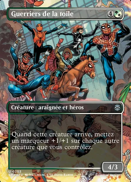 Guerriers de la toile, carte Magic SPM 203 — extension Marvel's Spider-Man