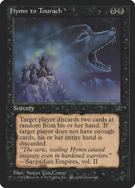Hymn to Tourach, Magic card FEM 38a — Fallen Empires set