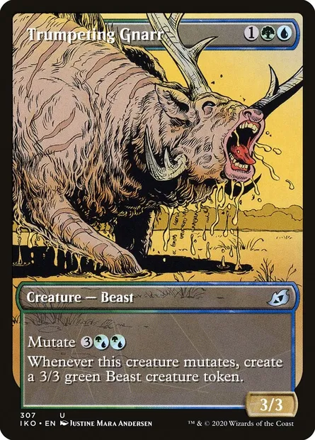 Gnarr barrissant, carte Magic IKO 307 — extension Ikoria: Lair of Behemoths