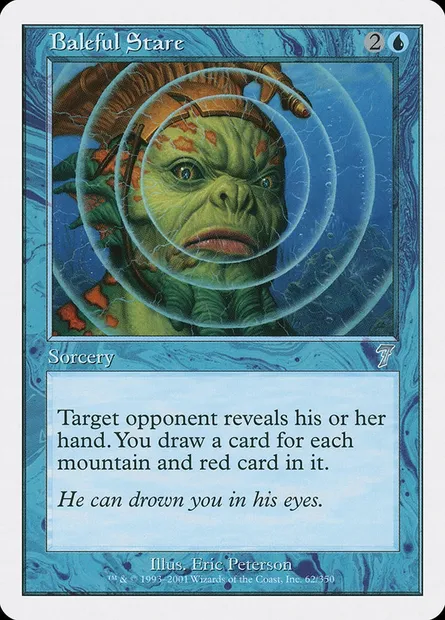 Regard sinistre, carte Magic 7ED 62 — extension Septième Edition