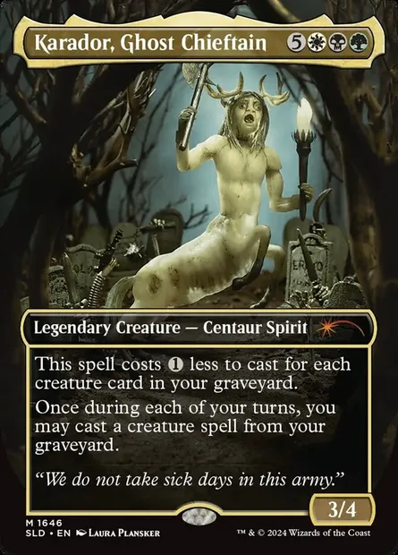 Karador, Ghost Chieftain, Magic card SLD 1646 — Secret Lair Drop set