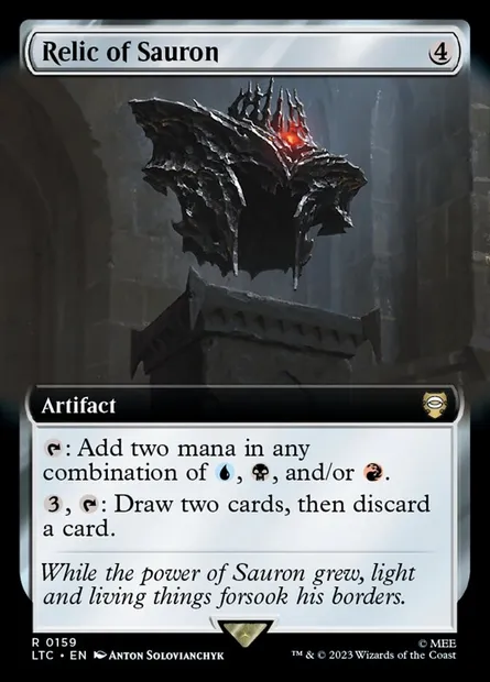 Relic of Sauron, Magic card LTC 159 — Tales of Middle-earth Commander set