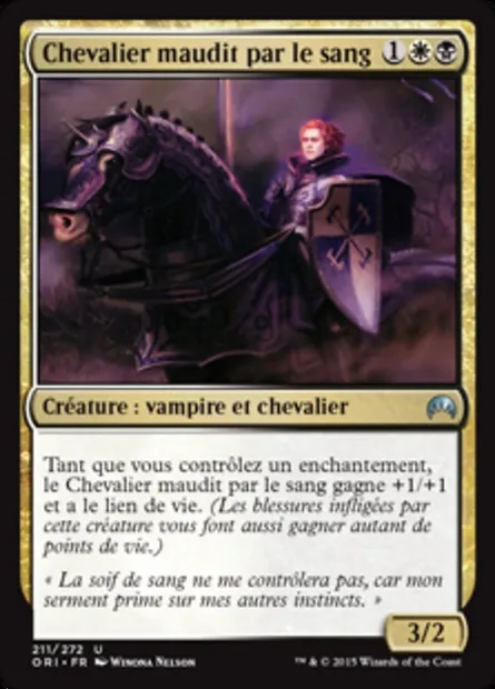 Chevalier maudit par le sang, carte Magic ORI 211 — extension Magic Origines