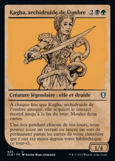 Kagha, archidruide de l'ombre, carte Magic CLB 426 — extension Commander Légendes : la bataille de la Porte de Baldur