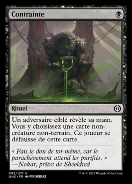 Contrainte, carte Magic ONE 92 — extension Tous Phyrexians