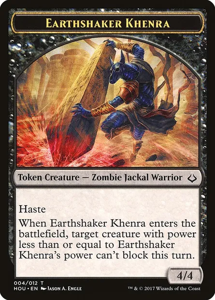 Earthshaker Khenra, Magic card THOU 4 — Hour of Devastation Tokens set