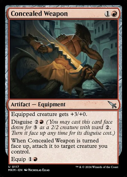 Concealed Weapon, Magic card MKM 117 — Murders at Karlov Manor set