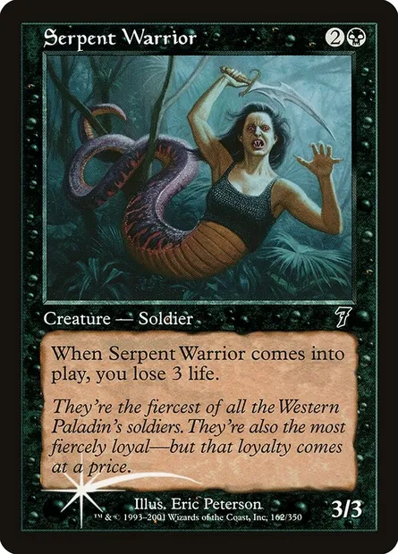 Serpent Warrior, Magic card 7ED 162★ — Seventh Edition set