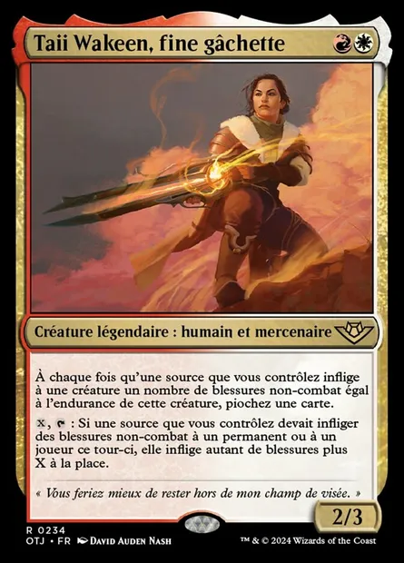 Taii Wakeen, fine gâchette, carte Magic OTJ 234 — extension Outlaws of Thunder Junction