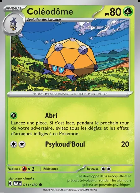 Coléodôme, carte Pokémon PAR 011 — extension Faille Paradoxe
