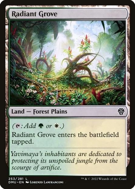 Radiant Grove, Magic card DMU 253 — Dominaria United set
