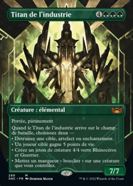 Titan de l'industrie, carte Magic SNC 289 — extension Les rues de la Nouvelle-Capenna