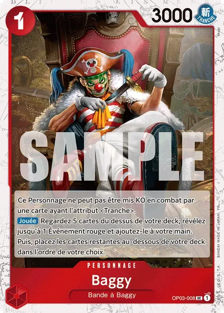 Baggy, carte One Piece OP03-008 — extension PILLARS OF STRENGTH