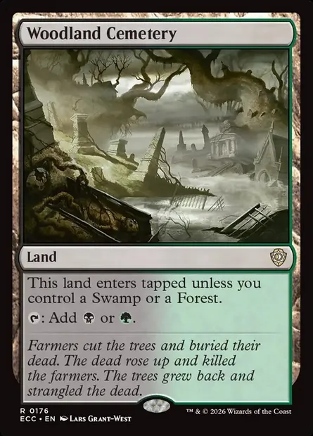 Woodland Cemetery, Magic card ECC 176 — Lorwyn Eclipsed Commander set
