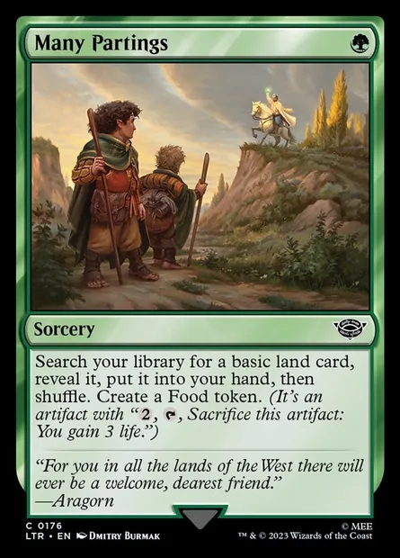 Many Partings, Magic card LTR 176 — The Lord of the Rings: Tales of Middle-earth set