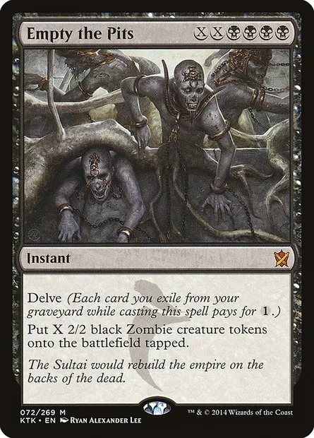 Empty the Pits, Magic card KTK 72 — Khans of Tarkir set
