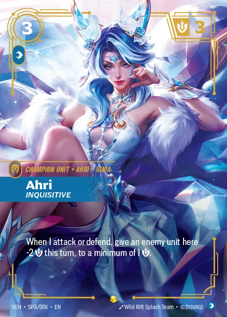 Ahri, Riftbound card VEN SP3 — Vendetta set