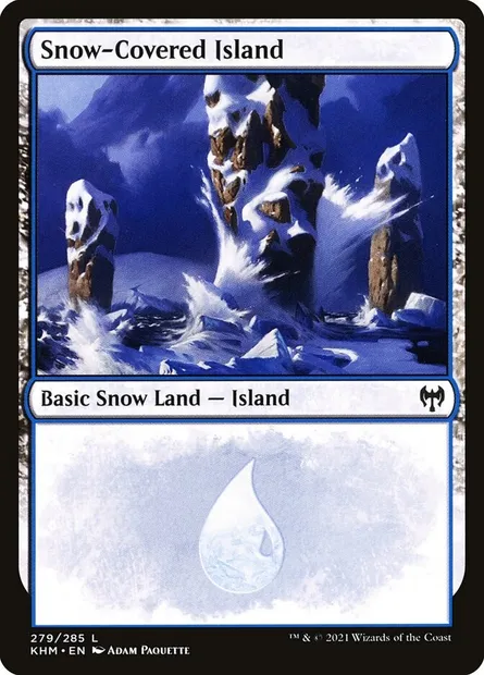 Snow-Covered Island, Magic card KHM 279 — Kaldheim set