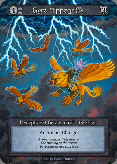 Gyre Hippogriffs, carte Sorcery ALP 078 — extension Alpha