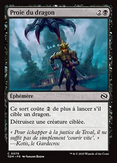Proie du dragon, carte Magic TDM 79 — extension Tarkir: Dragonstorm