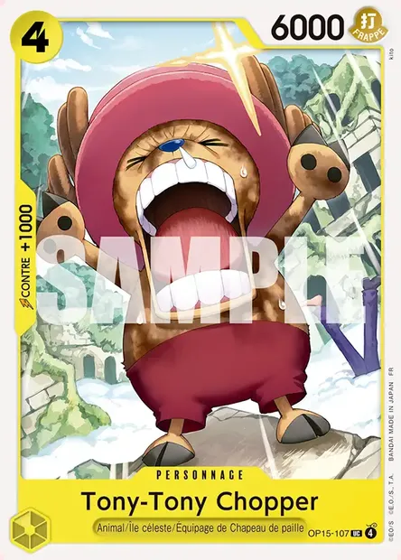 Tony-Tony Chopper, carte One Piece OP15-107 — extension AVENTURE SUR L'ÎLE DE DIEU