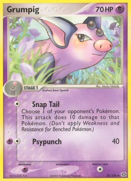 Grumpig, Pokémon card EM 30 — Emerald set